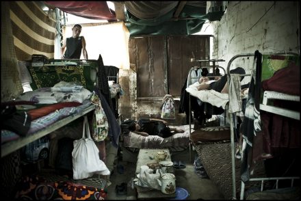 Delapidated and overcrowded prison cell in Chui Oblast, Kyrgyzstan