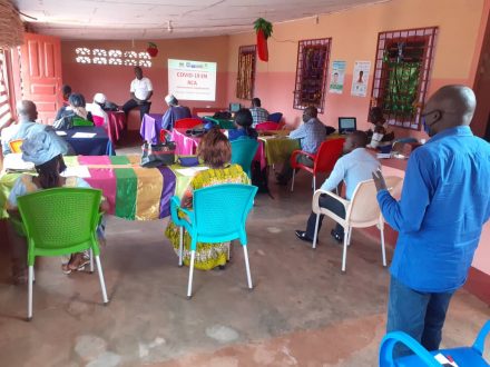 Training to prevent spread of COVID-19 in prisons in Central African Republic, Bangui, June 2020